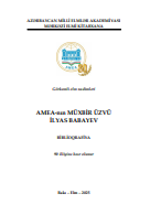 AMEA-nın müxbir üzvü İlyas Babayev: biblioqrafiya