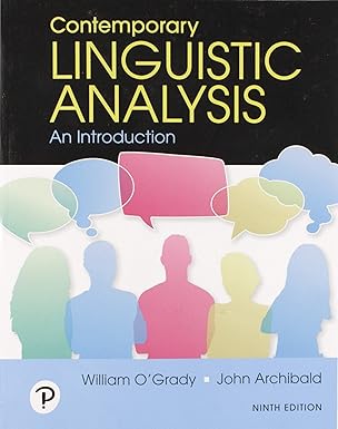 Contemporary Linguistic Analysis: An Introduction