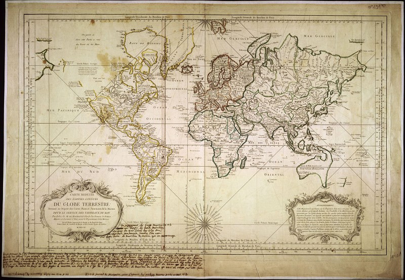 Dünya xəritəsi, 1775