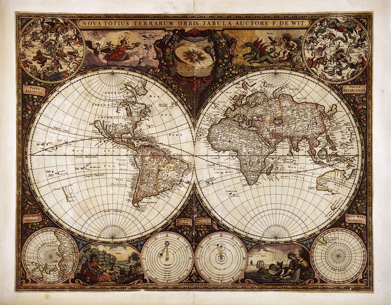 Dünya xəritəsi,  1665