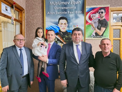"Şəhid Elşən Müslümovun ailəsi ziyarət olunub"