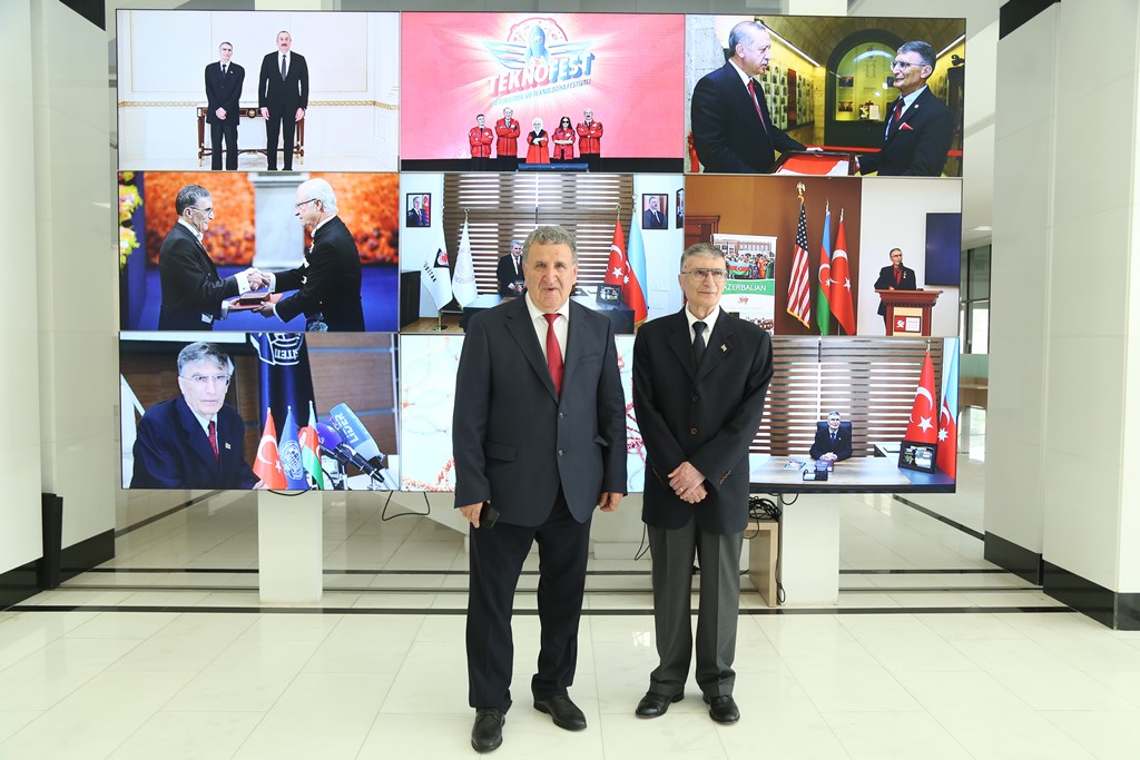 "Nobel mükafatı laureatı Əziz Sancar Mərkəzi Elmi Kitabxanada olub"